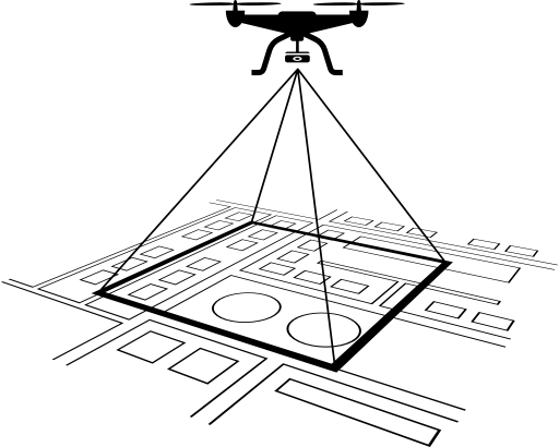 Ikona fotogrametrii z nalotu dronem