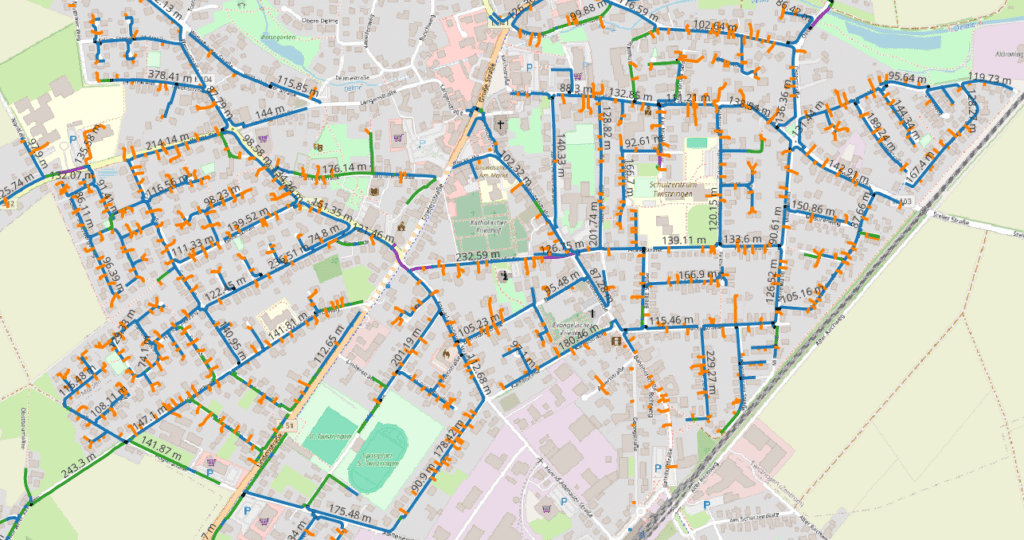 Inwentaryzacja sieci światłowodowej przygotowana do QGIS i jako plik KML/KMZ